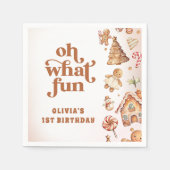 Serviette En Papier Noël d'hiver Cookie fête d'anniversaire (Devant)