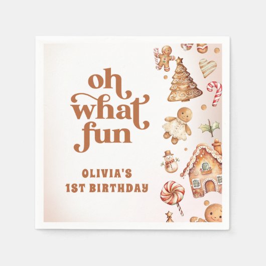 Serviette En Papier Noël d'hiver Cookie fête d'anniversaire (Devant)