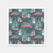 Serviette En Papier Noël d'hiver Cosy (Devant)