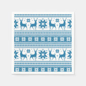 Serviette En Papier Noël d'hiver Deer Blue Snowflake Motif (Devant)