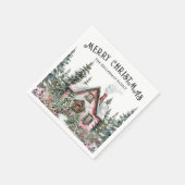 Serviette En Papier Noël d'Hiver Festif (Coin)