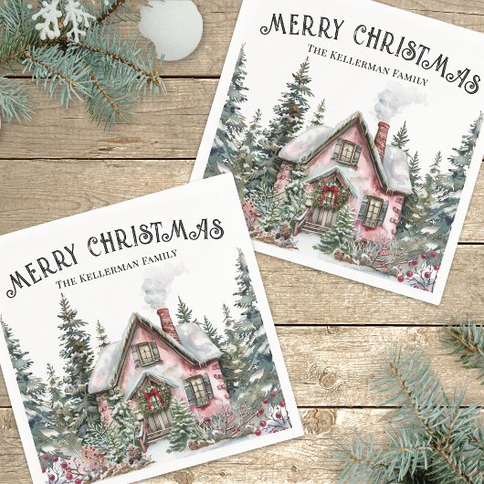 Serviette En Papier Noël d'Hiver Festif