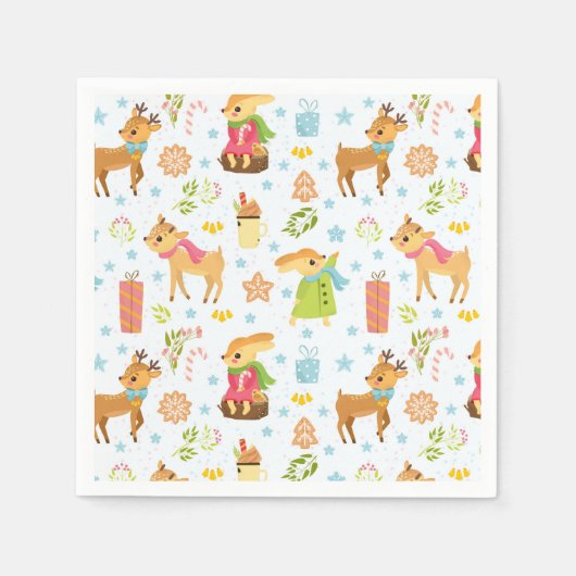 Serviette En Papier Noël drôle (Devant)