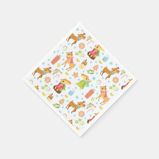 Serviette En Papier Noël drôle (Coin)