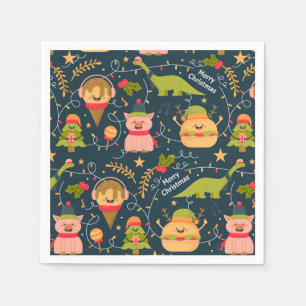 Serviette En Papier Noël drôle