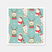 Serviette En Papier Noël drôle (Devant)