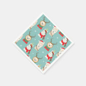 Serviette En Papier Noël drôle (Coin)
