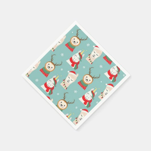 Serviette En Papier Noël drôle (Coin)