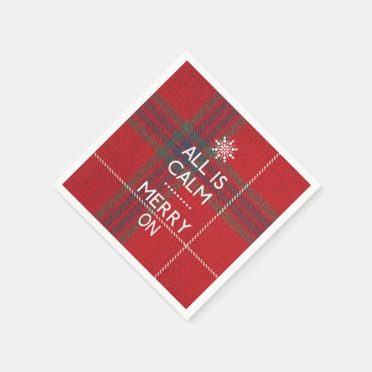 Serviette En Papier Noël drôle Tout est calme ID588 (Coin)