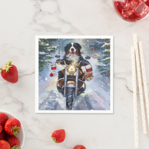 Serviette En Papier Noël du chien de montagne bernois
