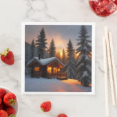 Serviette En Papier Noël du pays (En situation)
