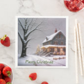 Serviette En Papier Noël du pays (En situation)
