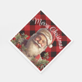 Serviette En Papier Noël du Père Noël Saint Nicolas (Coin)