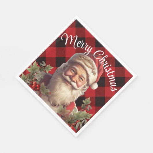 Serviette En Papier Noël du Père Noël Saint Nicolas (Coin)