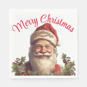 Serviette En Papier Noël du Père Noël Saint Nicolas