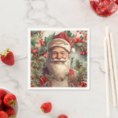 Serviette En Papier Noël du Père Noël Saint Nicolas (En situation)