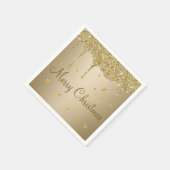 Serviette En Papier Noël éclat d'or et d'étoiles (Coin)