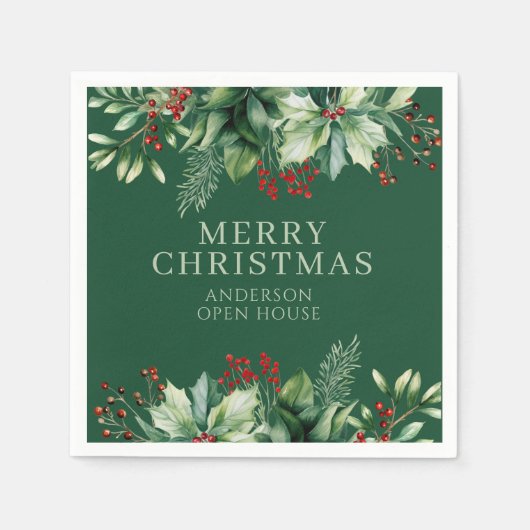 Serviette En Papier Noël élégant (Devant)