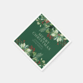 Serviette En Papier Noël élégant (Coin)