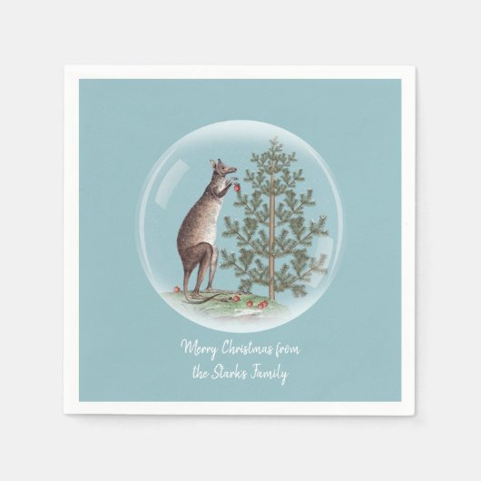 Serviette En Papier Noël en Australie (Devant)