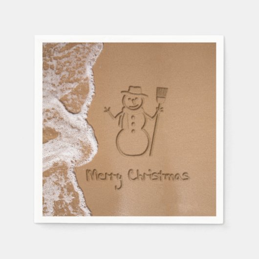 Serviette En Papier Noël en été (Devant)