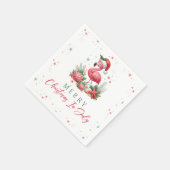 Serviette En Papier Noël en Flamant rose juillet (Coin)