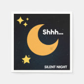 Serviette En Papier Noël en images - Soirée silencieuse (Devant)