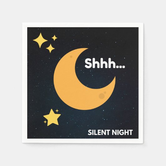 Serviette En Papier Noël en images - Soirée silencieuse (Devant)