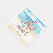 Serviette En Papier Noël en juillet avec le Flamant rose SANTA CLAUS (Coin)