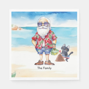 Serviette En Papier Noël en juillet avec SANTA CLAUS