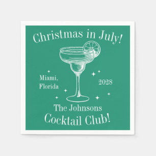 Serviette En Papier Noël en juillet Cocktail Party Green