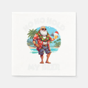 Serviette En Papier Noël en juillet Été Père Noël Lunettes de soleil H