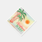 Serviette En Papier Noël en juillet Fête du barbecue Palm Trees Napkin (Coin)
