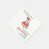 Serviette En Papier Noël en juillet Naughty ou Nice Toddler Anniversai (Coin)