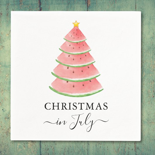 Serviette En Papier Noël en Juillet Pastèque