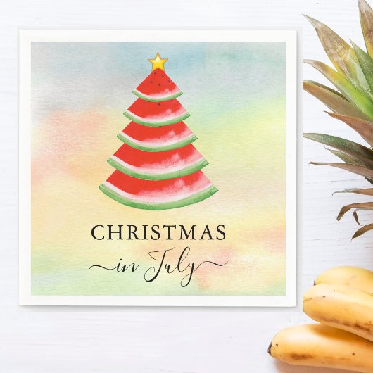 Serviette En Papier Noël en Juillet Pastèque