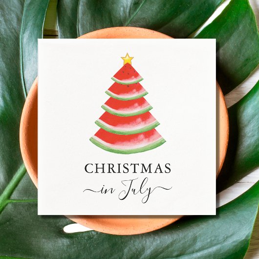 Serviette En Papier Noël en Juillet Pastèque