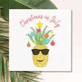 Serviette En Papier Noël en juillet Pineappy Vacances tropicales