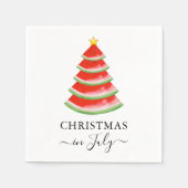 Serviette En Papier Noël en juillet Watermelon (Devant)