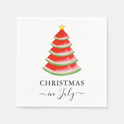 Serviette En Papier Noël en juillet Watermelon (Devant)