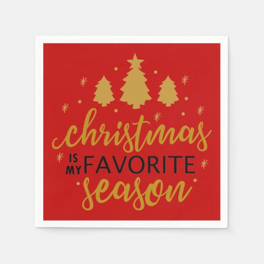 Serviette En Papier Noël Est Mon Mot D'Art préféré (Devant)
