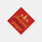 Serviette En Papier Noël Est Mon Mot D'Art préféré (Coin)