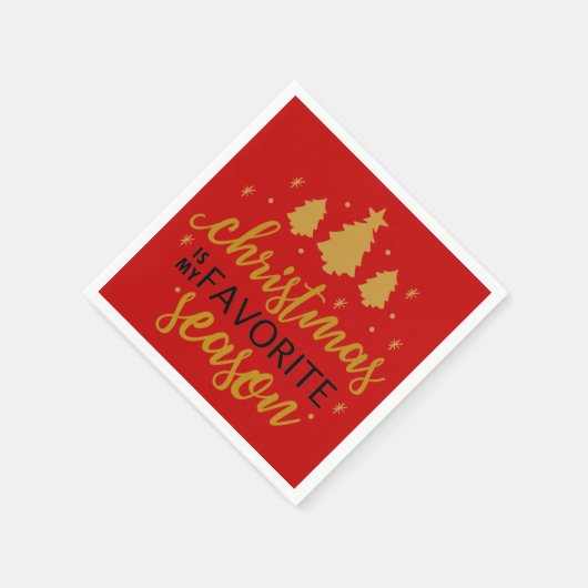 Serviette En Papier Noël Est Mon Mot D'Art préféré (Coin)