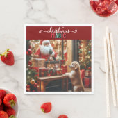 Serviette En Papier Noël et voeux (En situation)