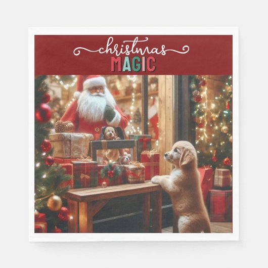 Serviette En Papier Noël et voeux (Devant)