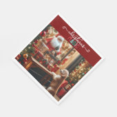 Serviette En Papier Noël et voeux (Coin)