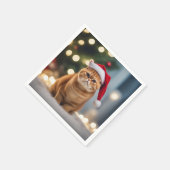 Serviette En Papier Noël Exotique Shorthair (Coin)