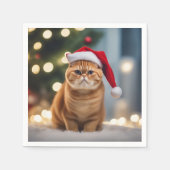 Serviette En Papier Noël Exotique Shorthair (Devant)