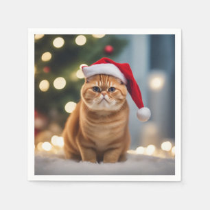 Serviette En Papier Noël Exotique Shorthair