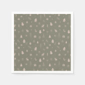 Serviette En Papier Noël festif motif numérique confortable (Devant)